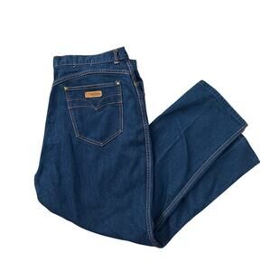 Gitano Vintage Dark Wash Jeans Size 38S Hong Kong Denim 1970s Denim